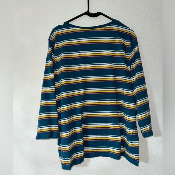 L.L Bean- Women's Saturday T-Shirt, Crewneck Three-Quarter-Sleeve Stripe… - Picture 2 of 3